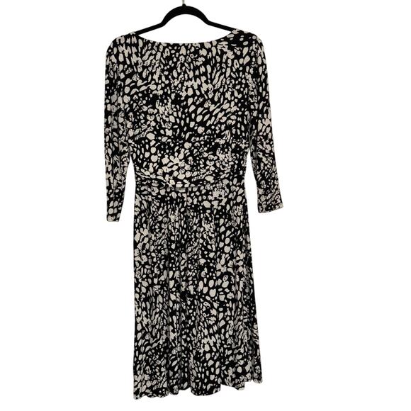 Chaps Black and White Long Sleeve Jersey Dress Size M - Picture 2 of 4